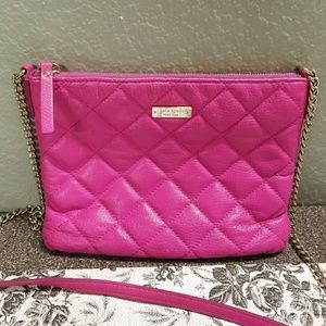Kate Spade quilted leather pink crossbody bag
